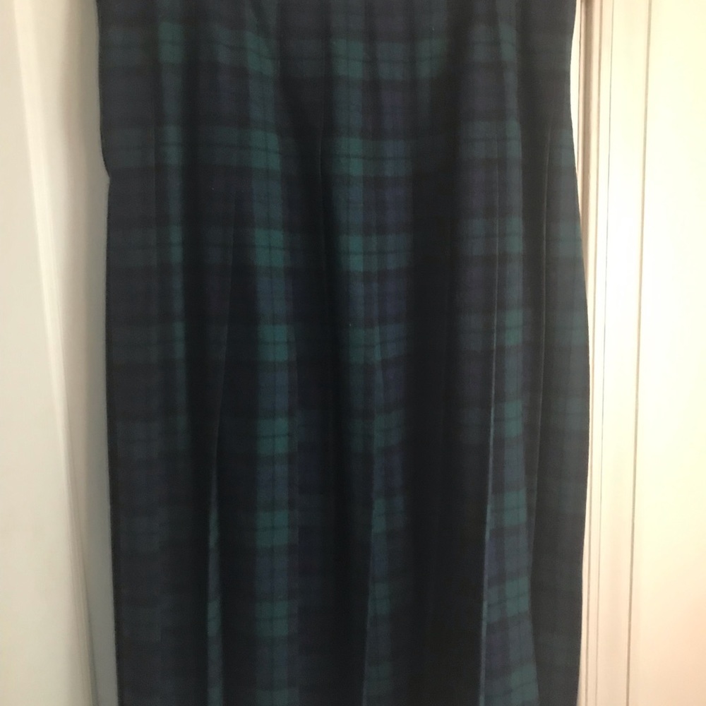 Pendleton Wool Pleated Skirt, vintage, Blackwatch tartan, sz 14/16